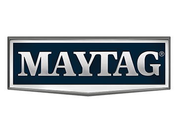 The maytag logo is on a white background.