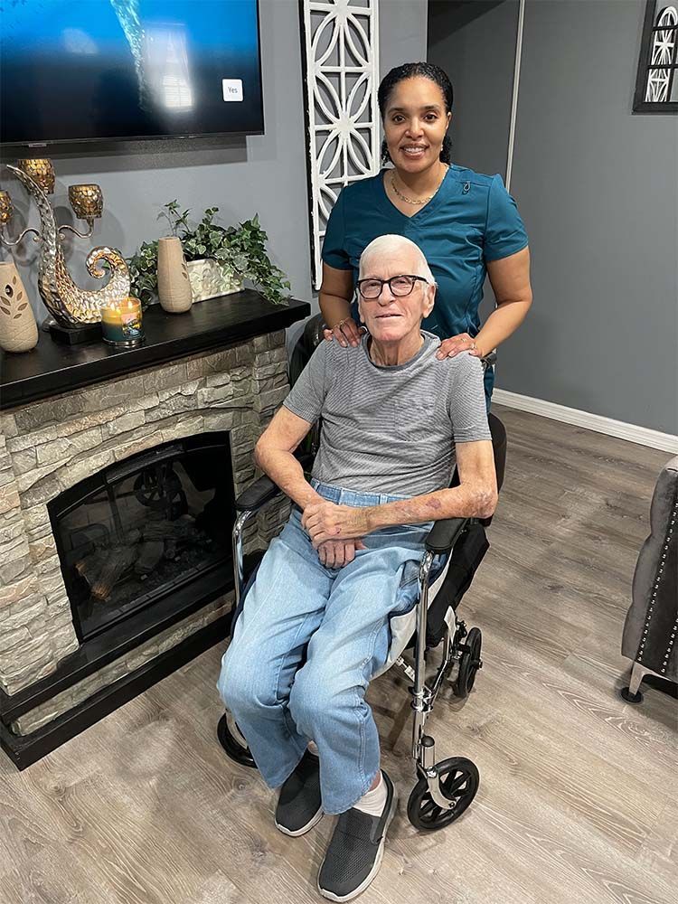 Home Care Aide With Her Senior Patient