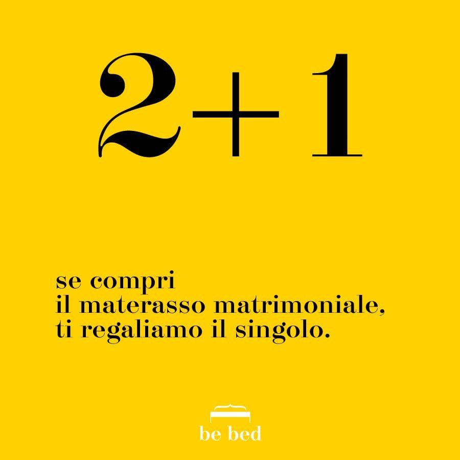 materasso matrimoniale con offerta prendi 2 paghi 1