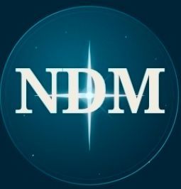 Northstar Digital Management Logo with the letters NDM circled and the North Star behind them in the night sky