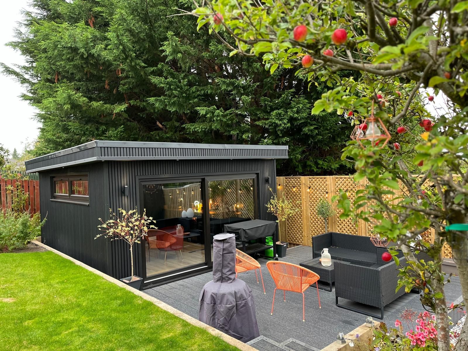 Bespoke Oakspan garden studio designed for creative work hobbies and extra living space