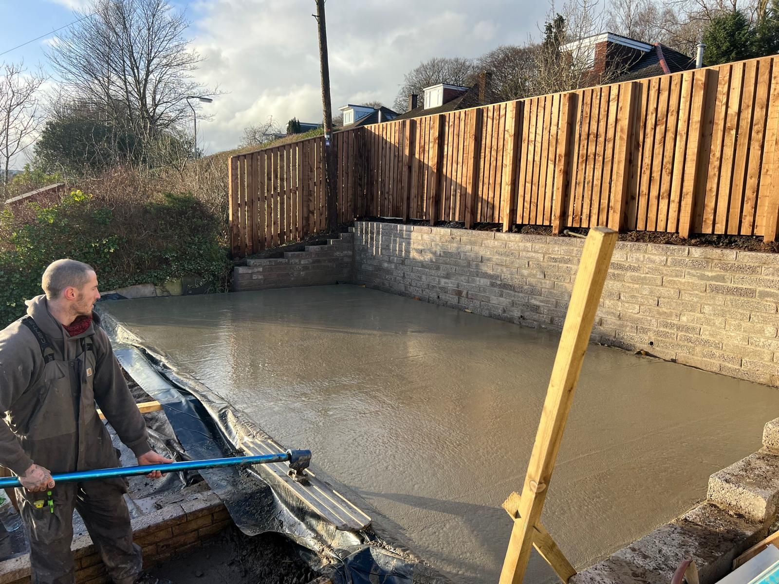 garden bar buildings concrete foundation