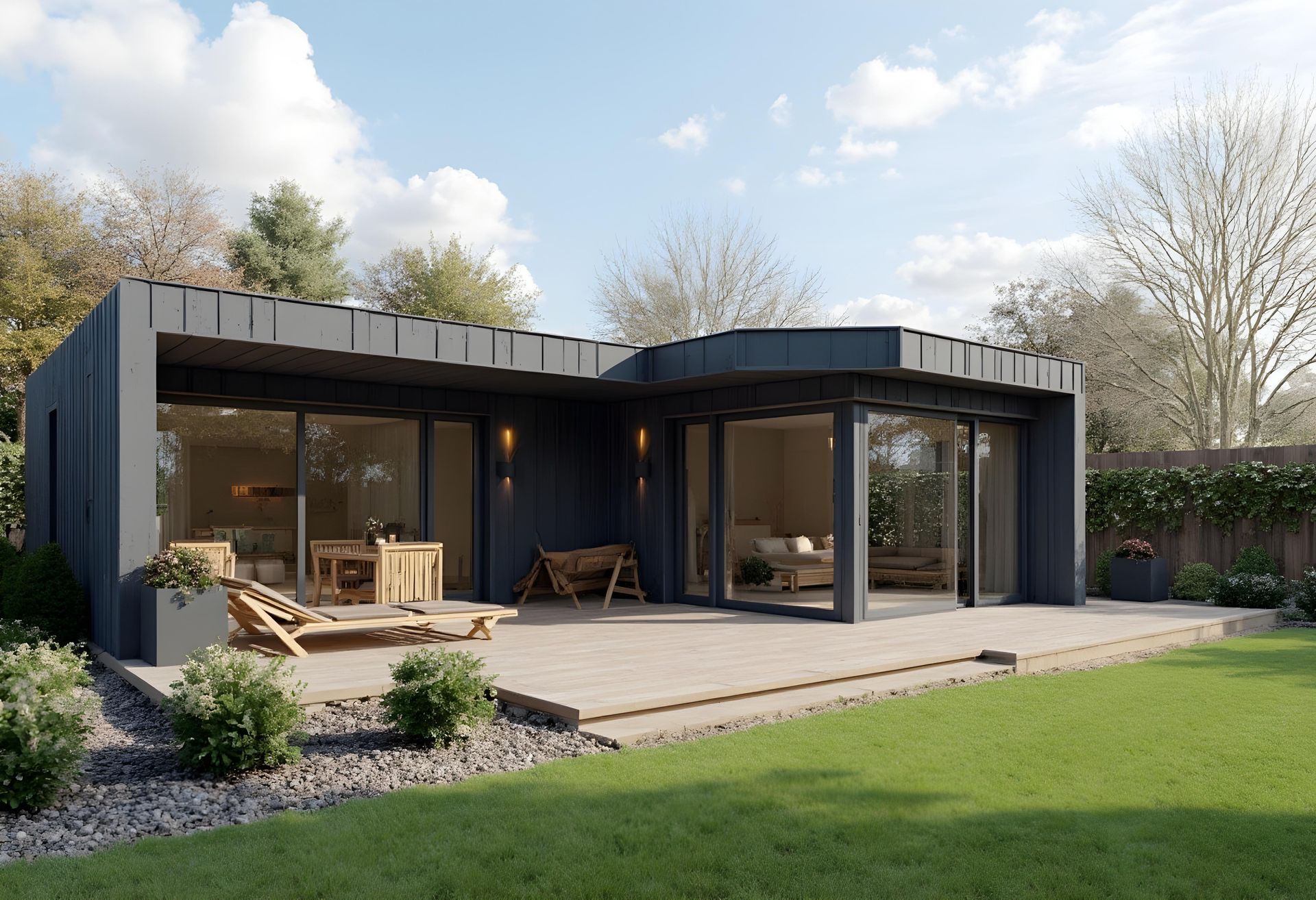 garden room in right angle design