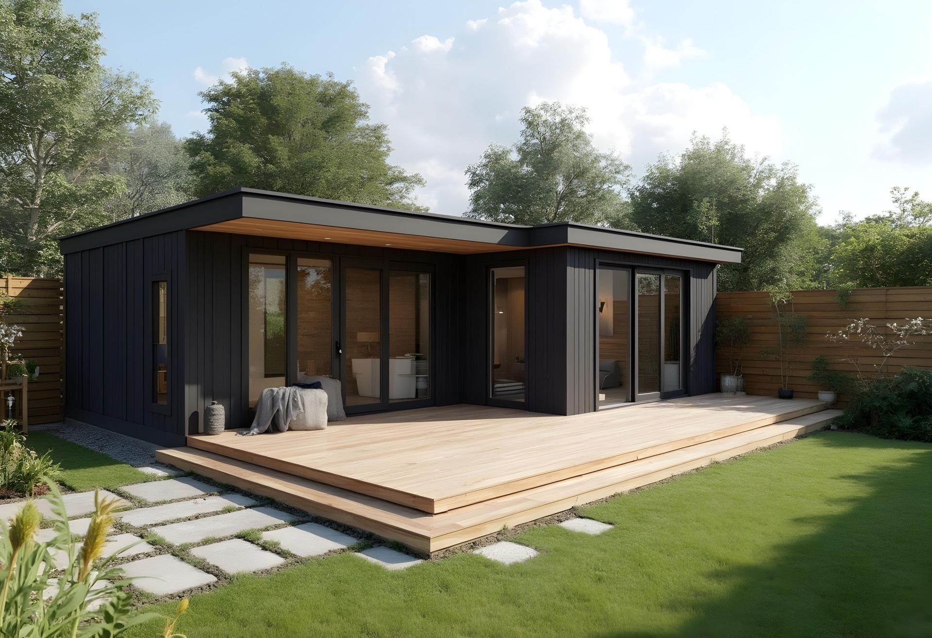 corner modern garden room