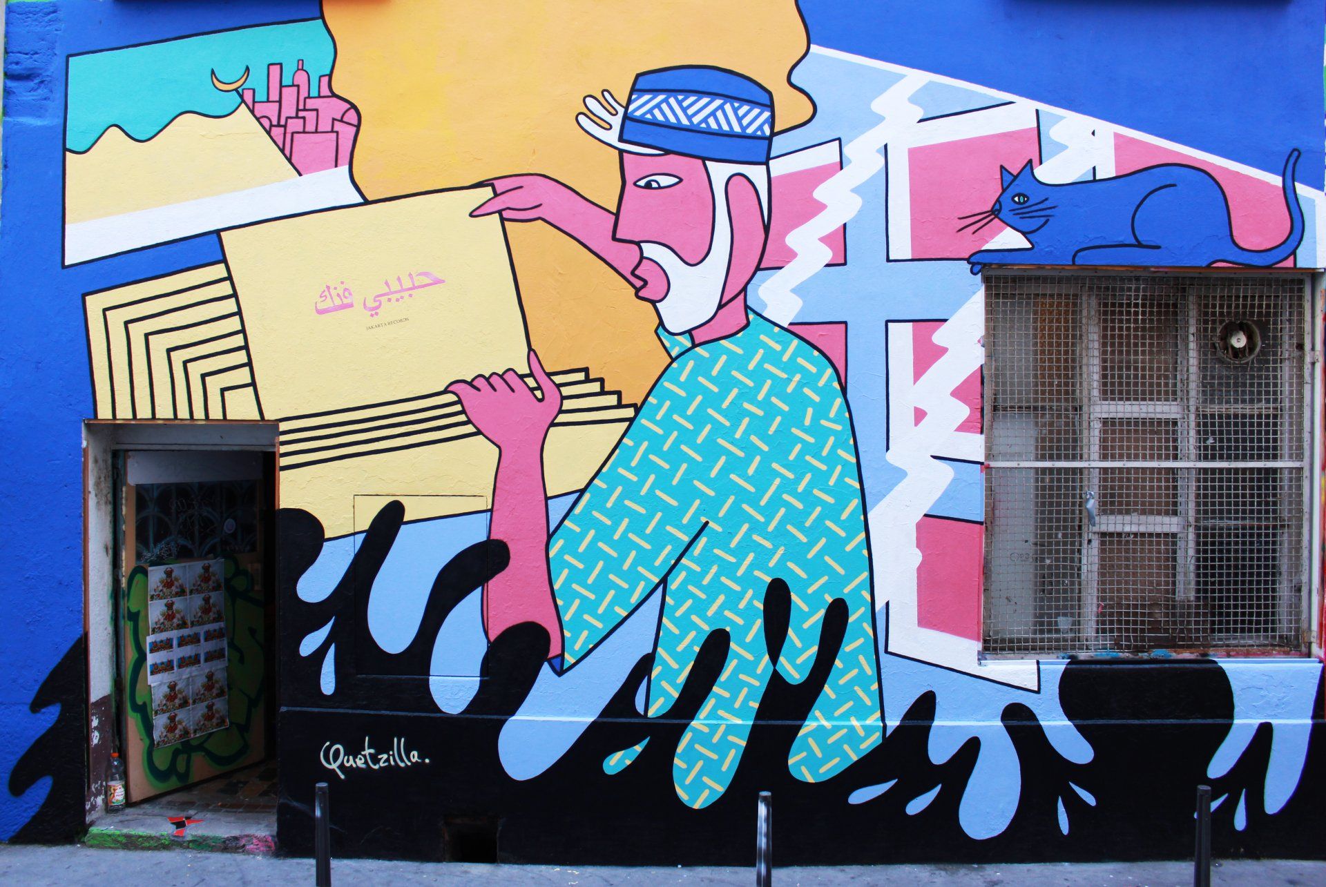 habibifunk, music, streetart, mural, oriental, urban, abstract, figuratif