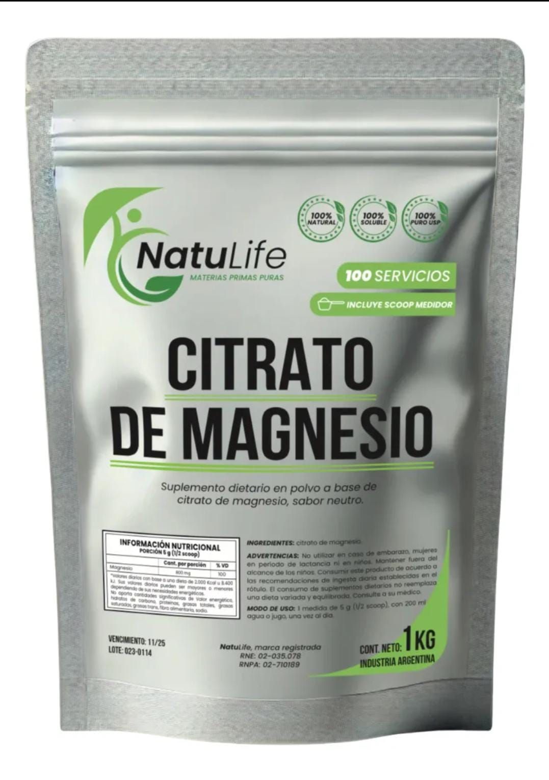 Citrato de magnesio puro
