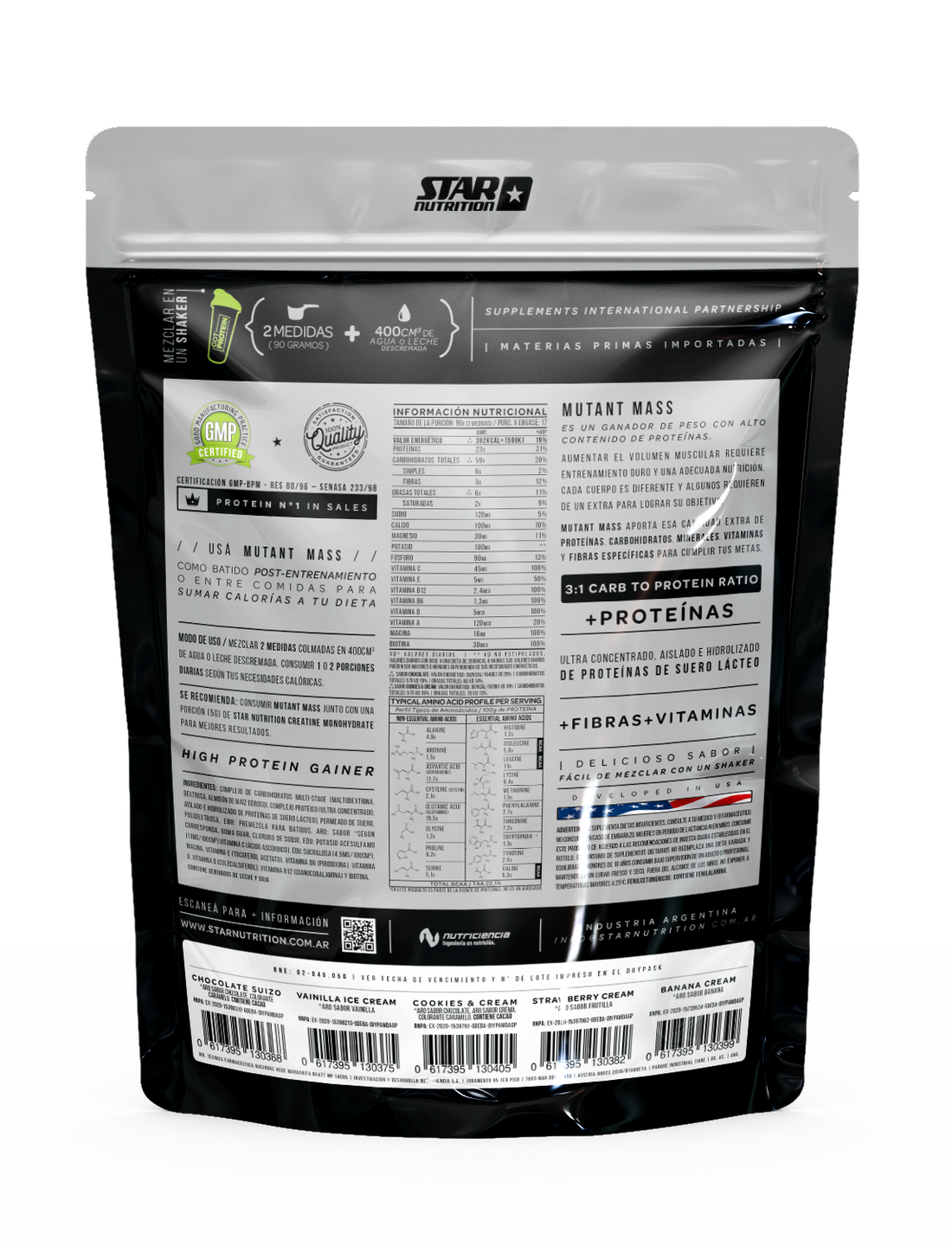 Bolsa negra de proteína en polvo 