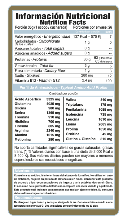 VEGETAL PROTEIN ISOLATE GOLD NUTRITION