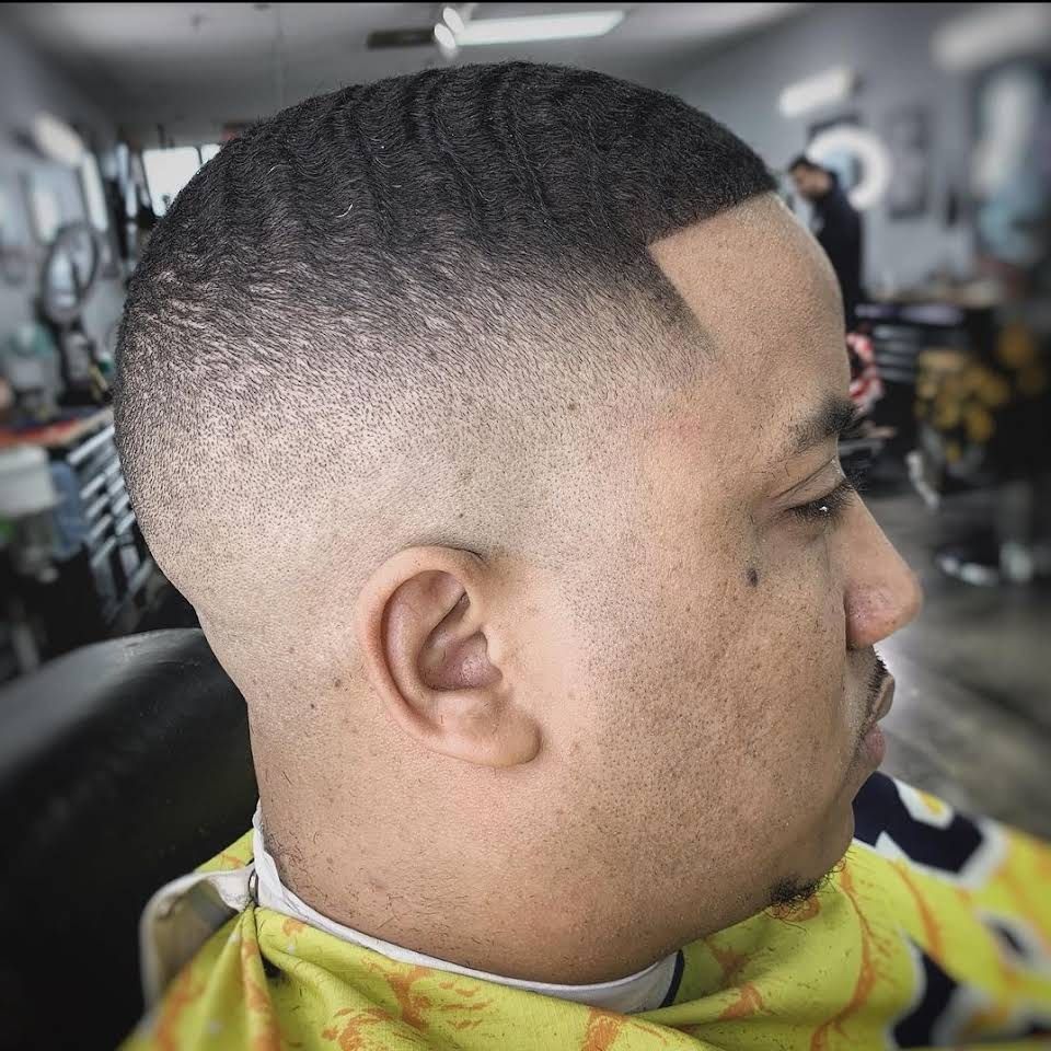 Man after having his hair cut