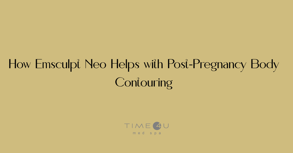 Blog title cover for 'How Emsculpt Neo Helps with Post-Pregnancy Body Contouring'