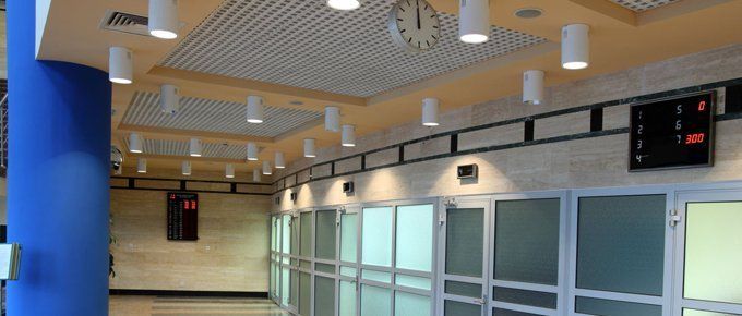 Grid ceiling installed by Marrick Commercial Interiors for Guildford and surround