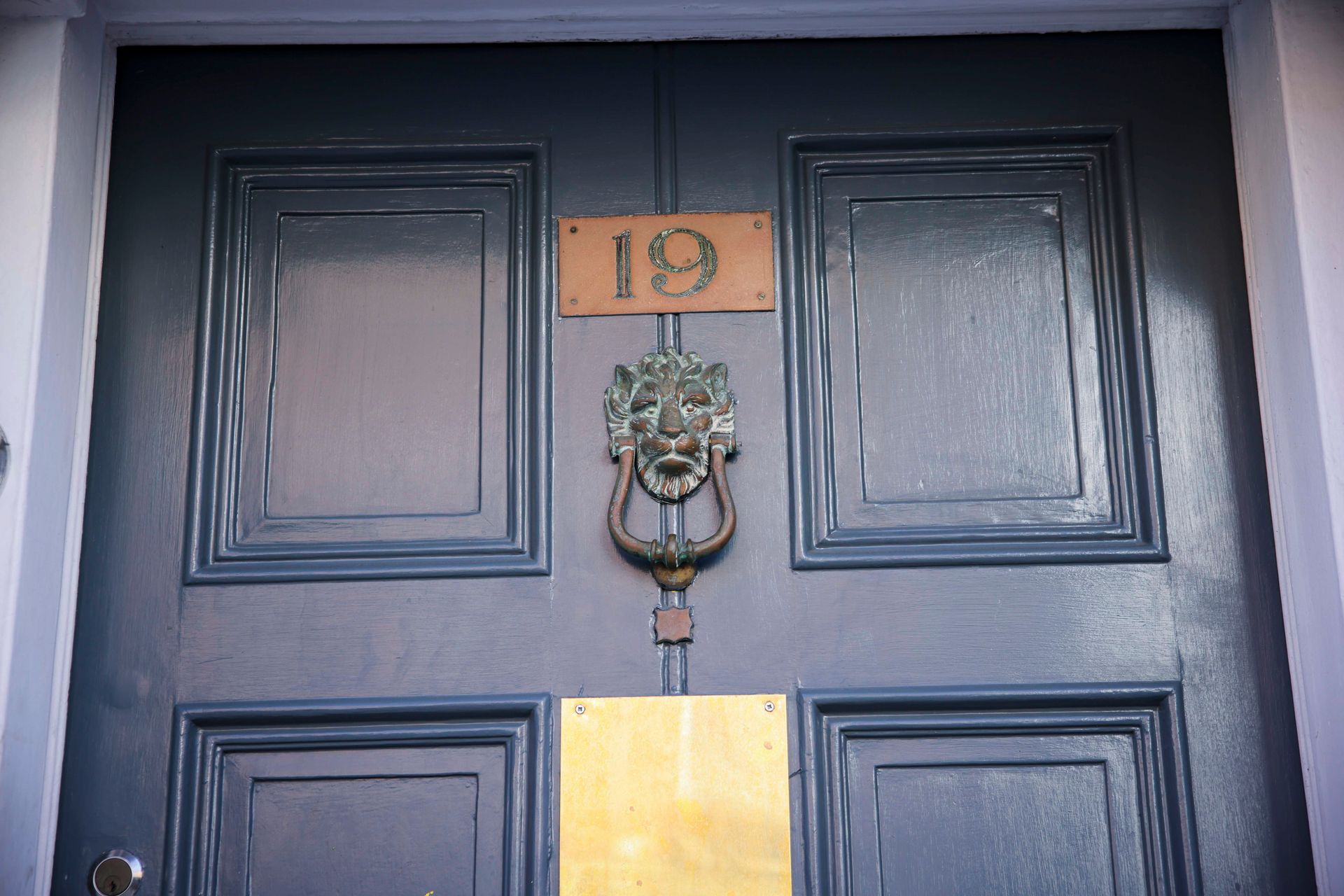 A door with the number 19 on it