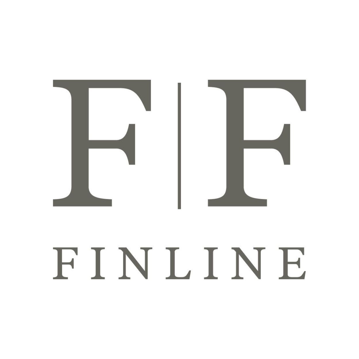 The logo for finline is a gray and white logo on a white background.