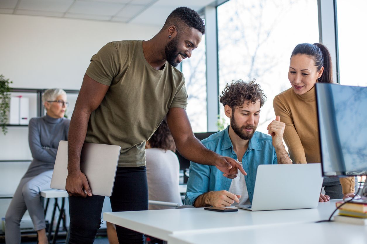 A group of business people in a meeting