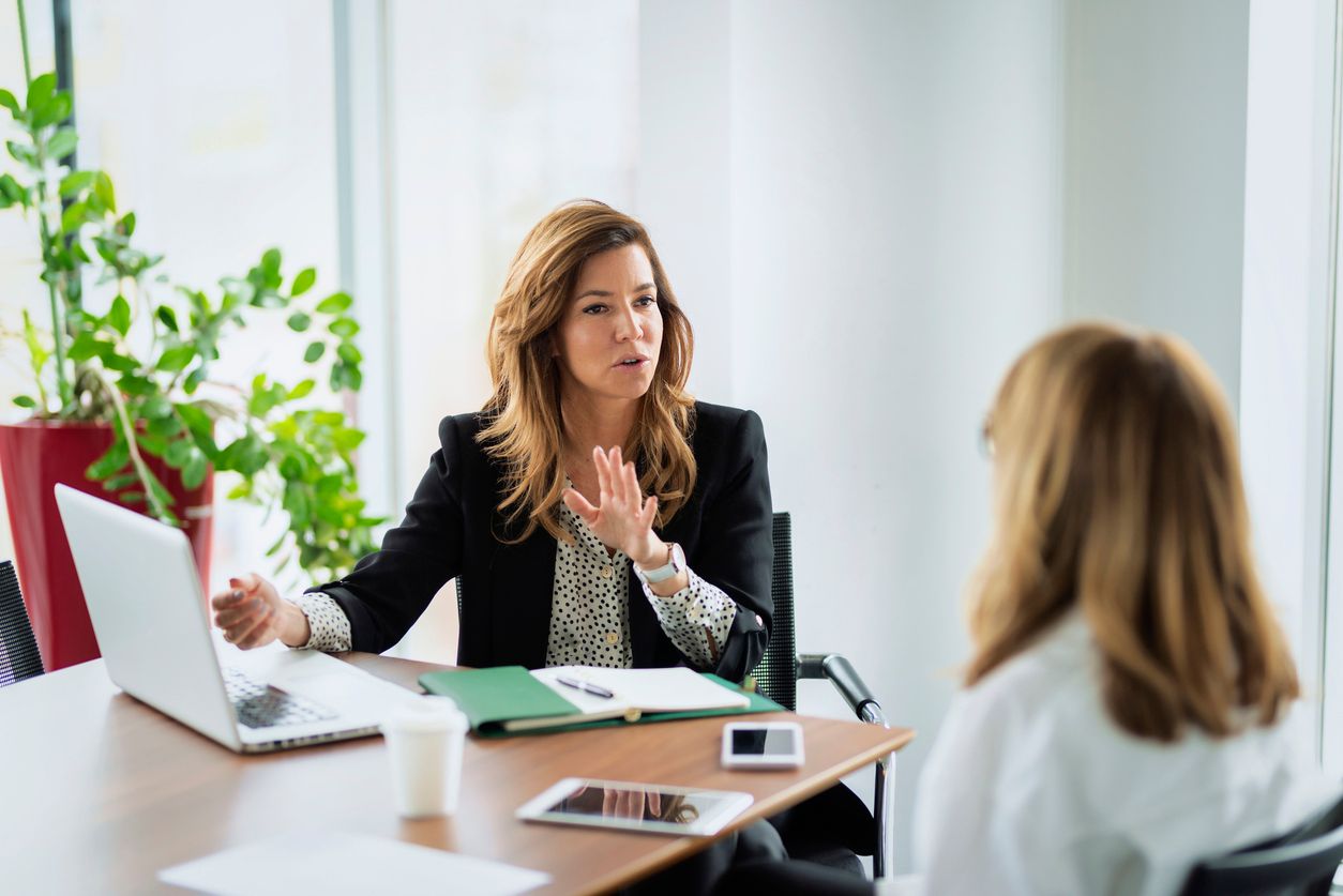 A group of business people in a meeting