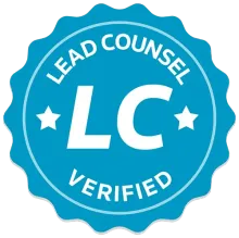 A blue seal that says lead counsel lc verified