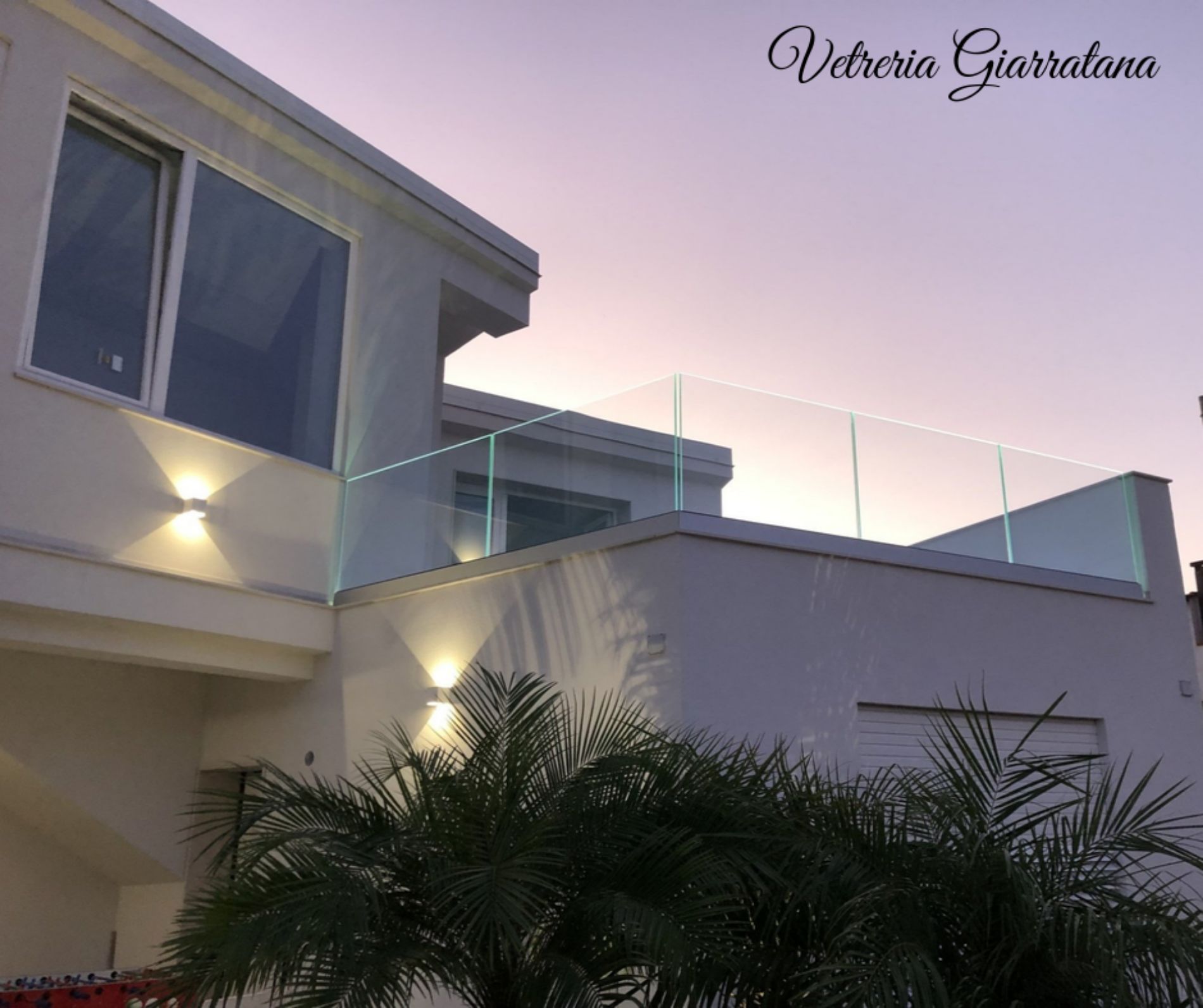 balaustre in vetro temperato per ville