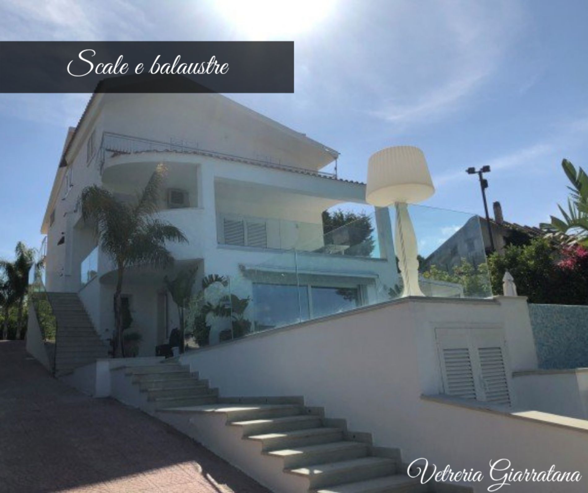 produzione balaustre in vetro