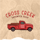 The logo for cross creek sandwich shop shows a red truck