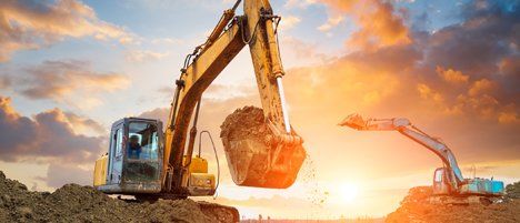 Construction ─ Yellow Backhoe Excavation in Lubbock, Tx