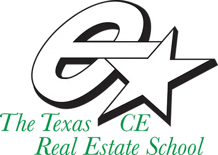 Logo for The Texas CE Real Estate School: white 