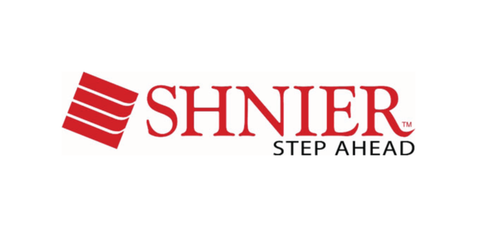 Le logo de Shinier Step Ahead est rouge et blanc.