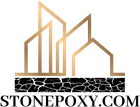 A logo for a company called stonepoxy.com