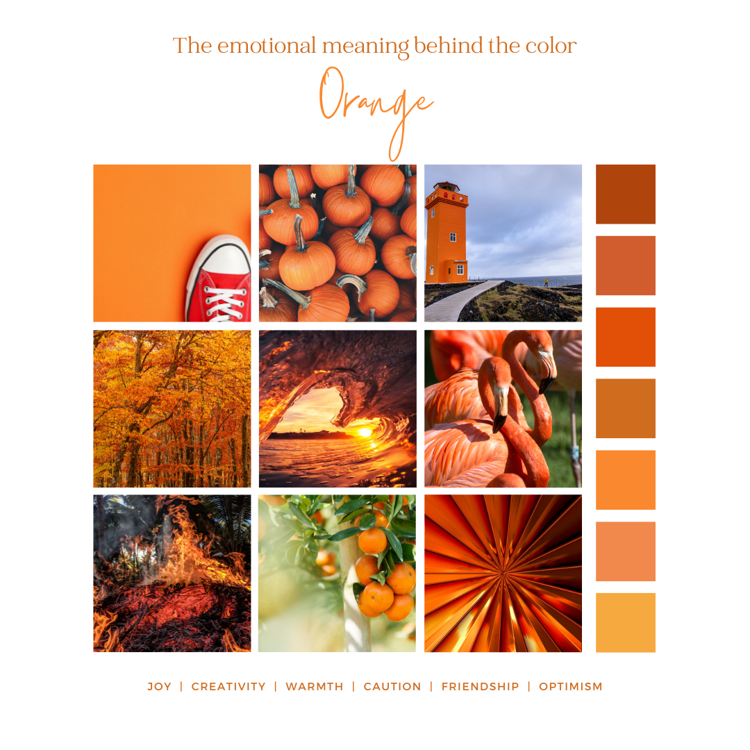 the emotional meaning behind the color orange is shown