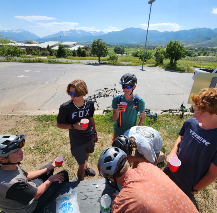 people standing around