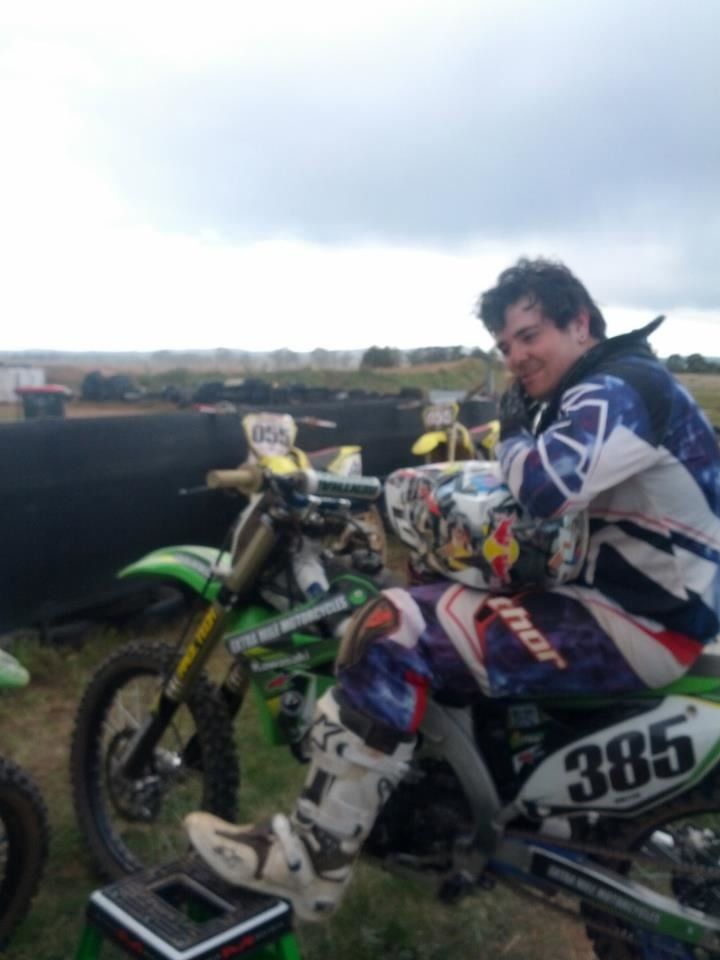 cool guy sitting on his bike