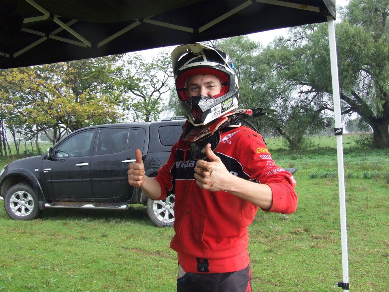 guy wearing a helmet