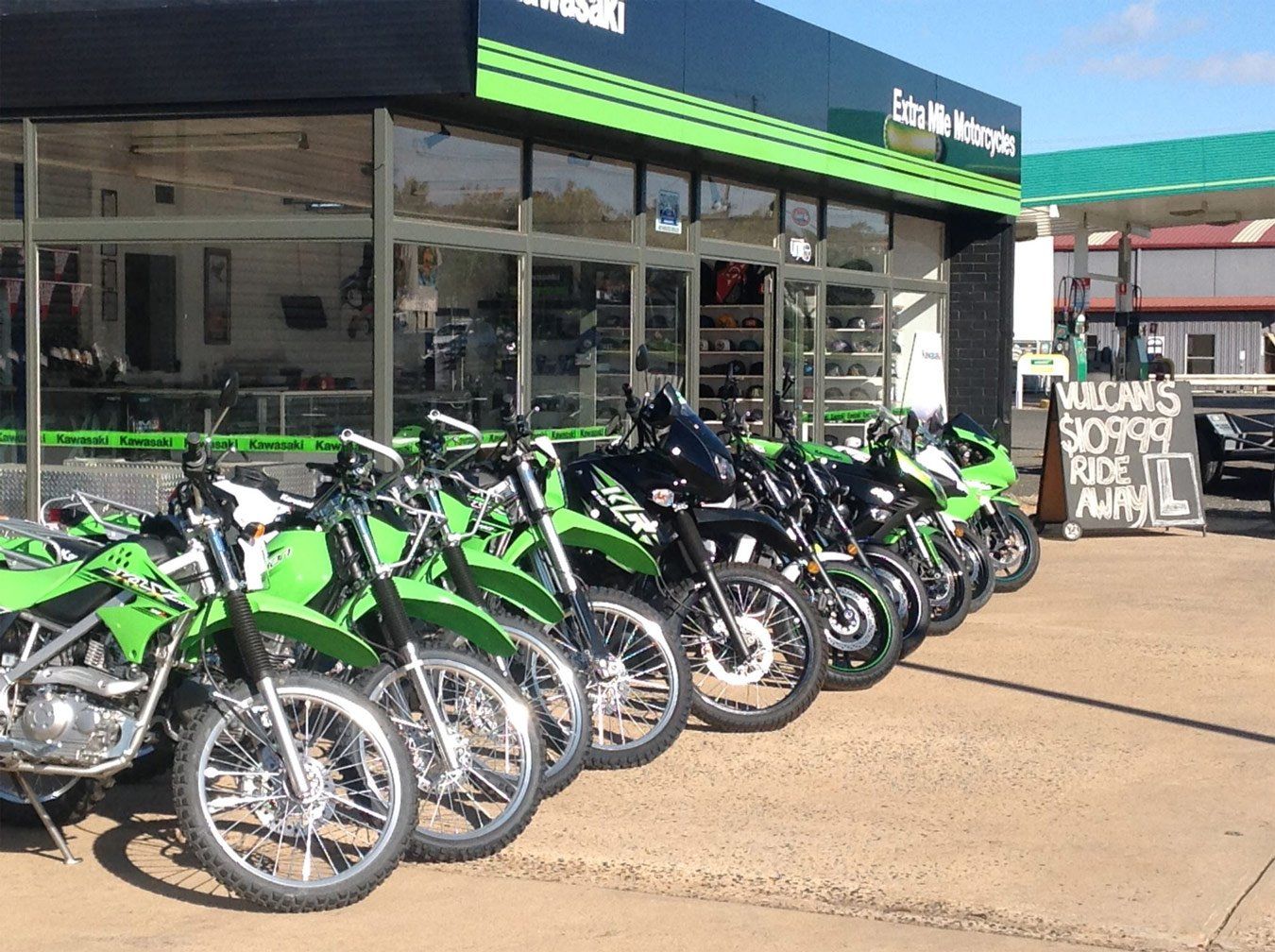 motors outside the shop