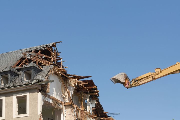 A House Is Being Demolished — Harrodsburg, KY — Epik Demo & Trucking