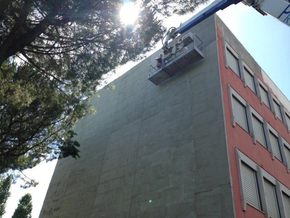 Fase di realizzazione di cappotto termico 2