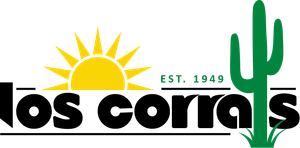 Logo with a yellow sun, green cactus, and the words