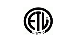 ETL Listed safety certification mark in a black circle.