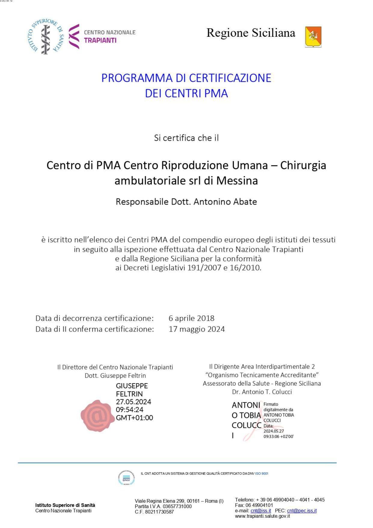 Dichiarazione di conformità