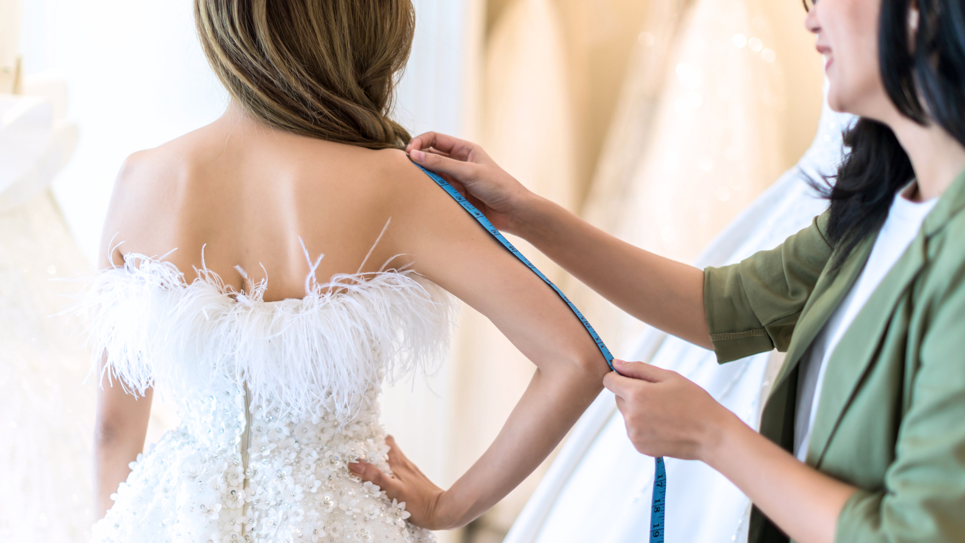 BridalLive inventory dashboard displaying wedding gown listings with style numbers, sizes, and designer names.