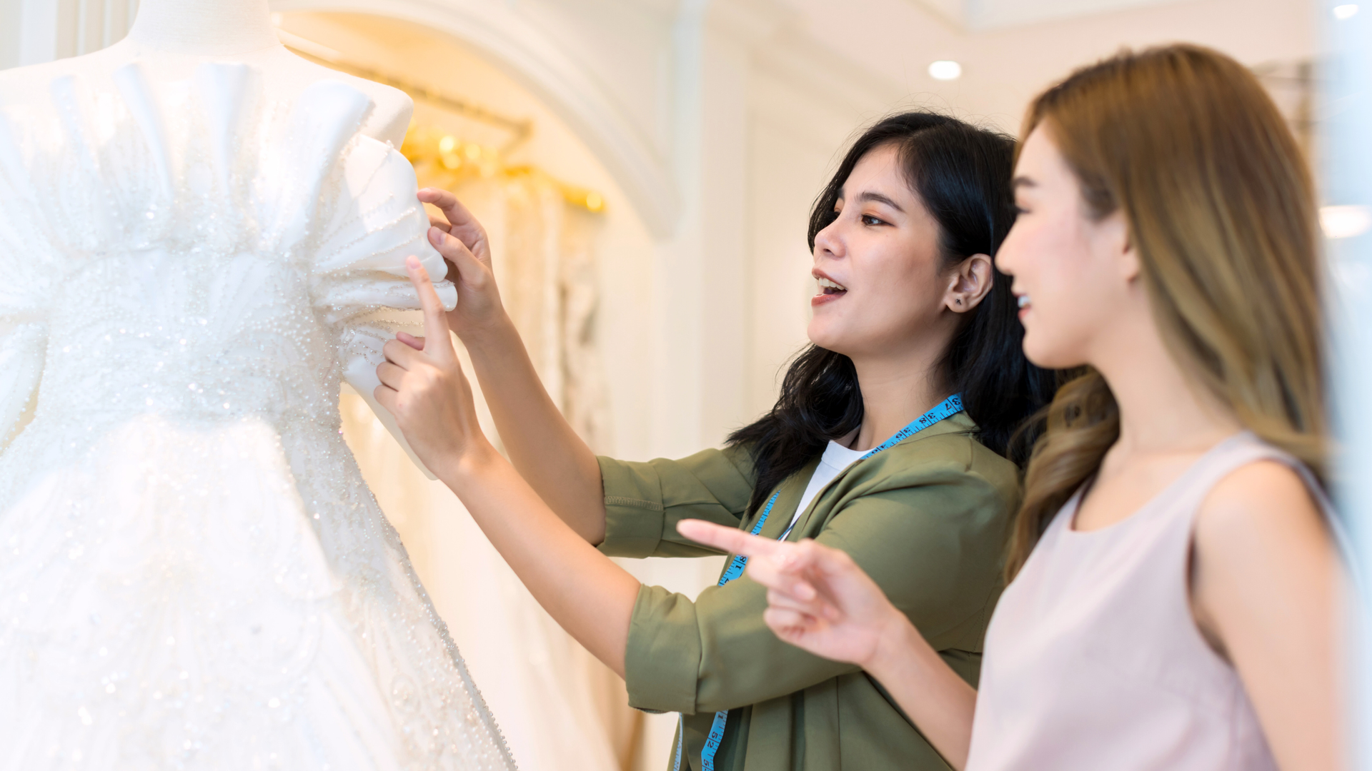 Boutique owner managing bride leads with BridalLive Software dashboard