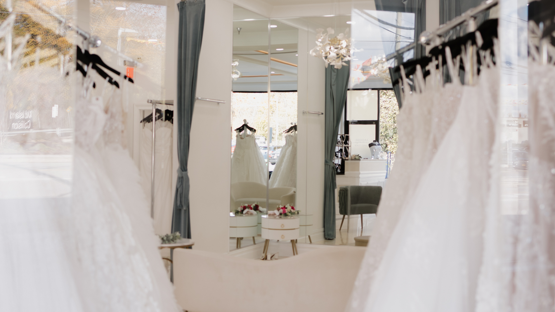 BridalLive inventory dashboard displaying wedding gown listings with style numbers, sizes, and designer names.