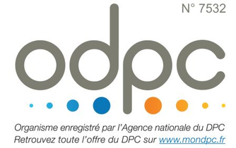 Un logo pour odpc est affiché sur un fond blanc