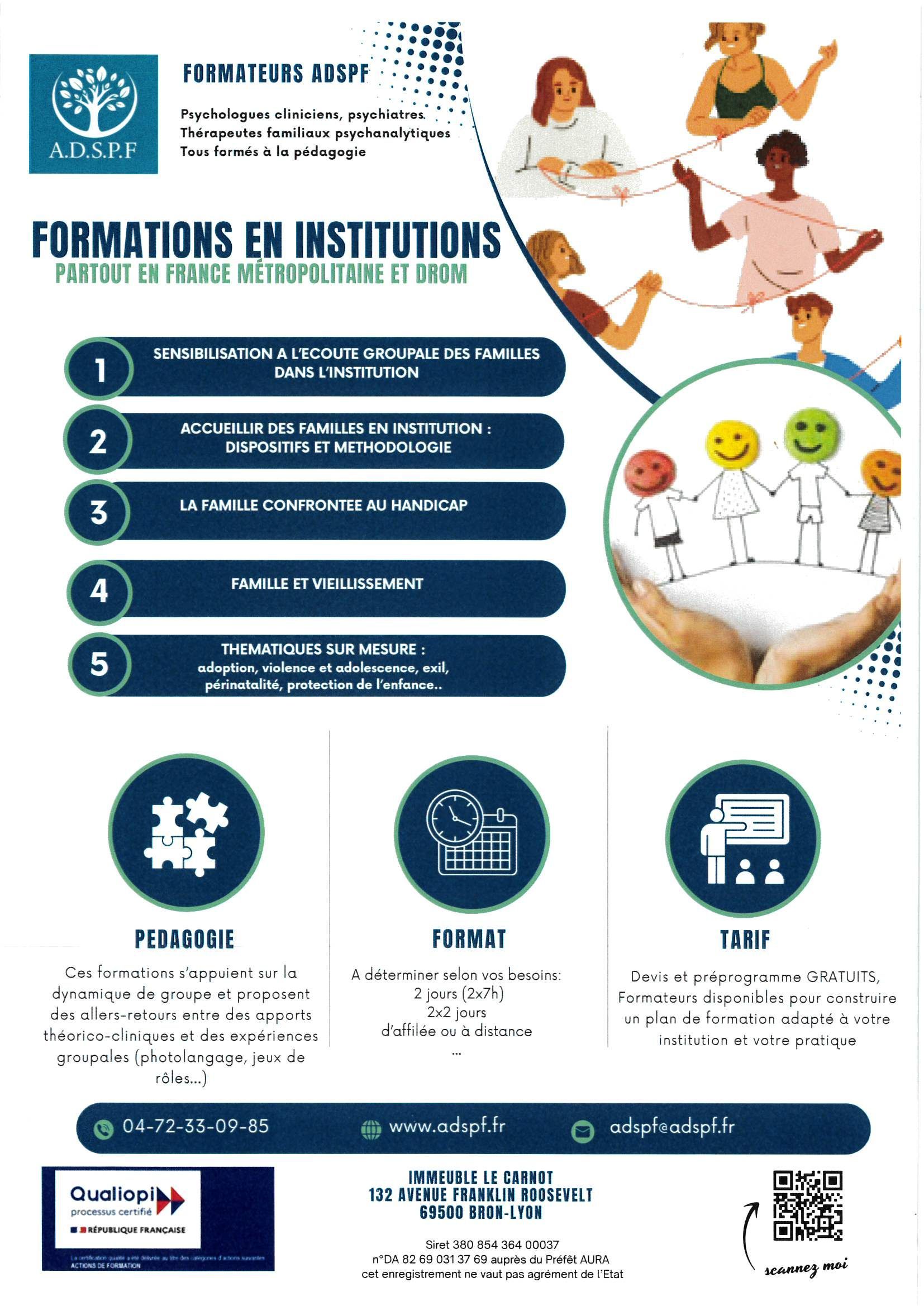 Formations ADSPF autour des FAMILLES