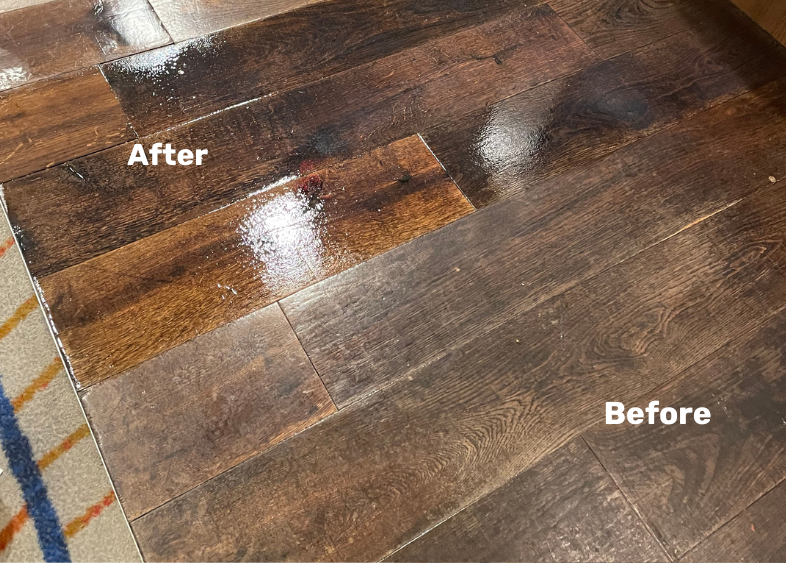 Before & After Wood Floor repair
