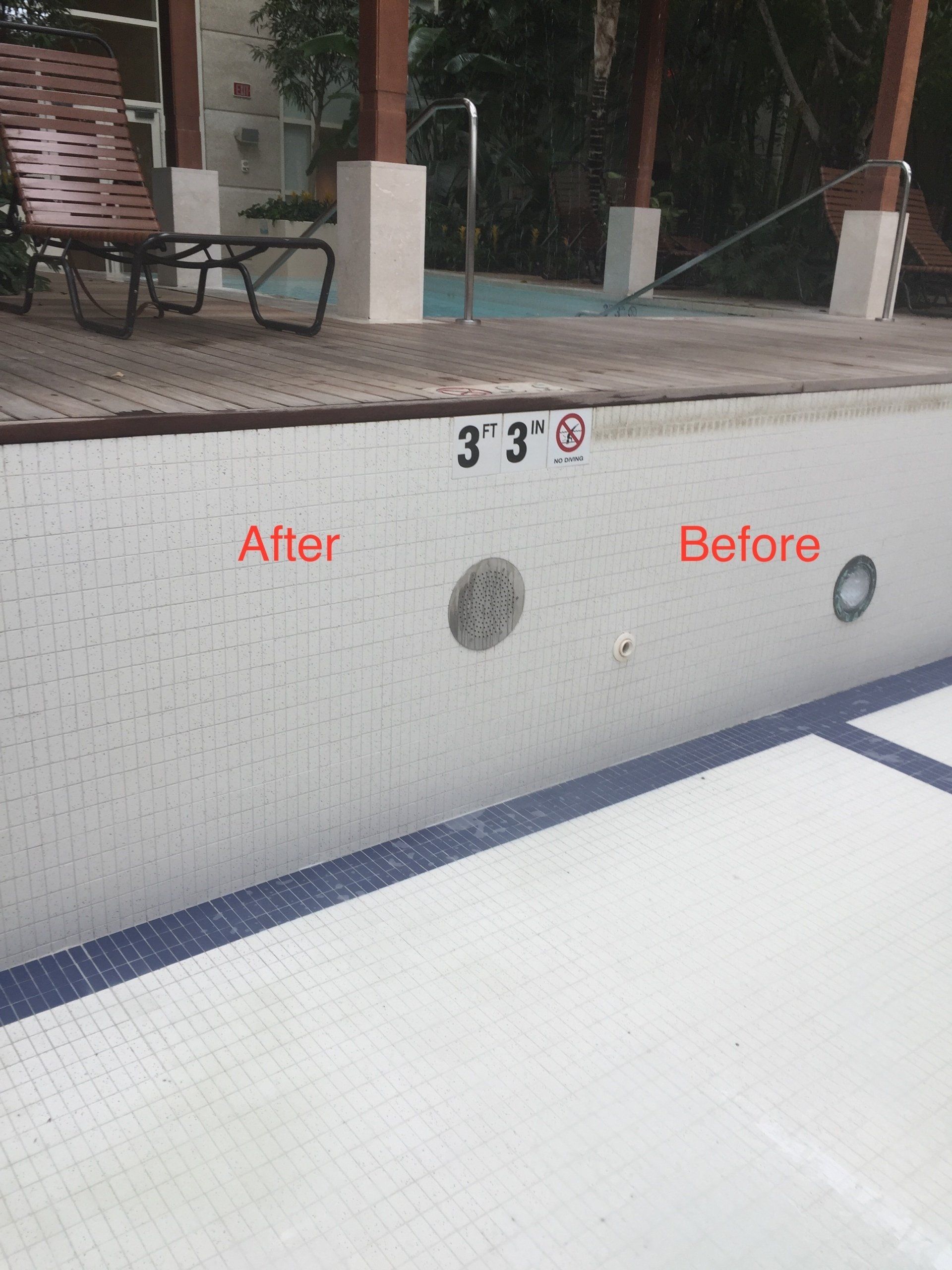 tile repair - before & after