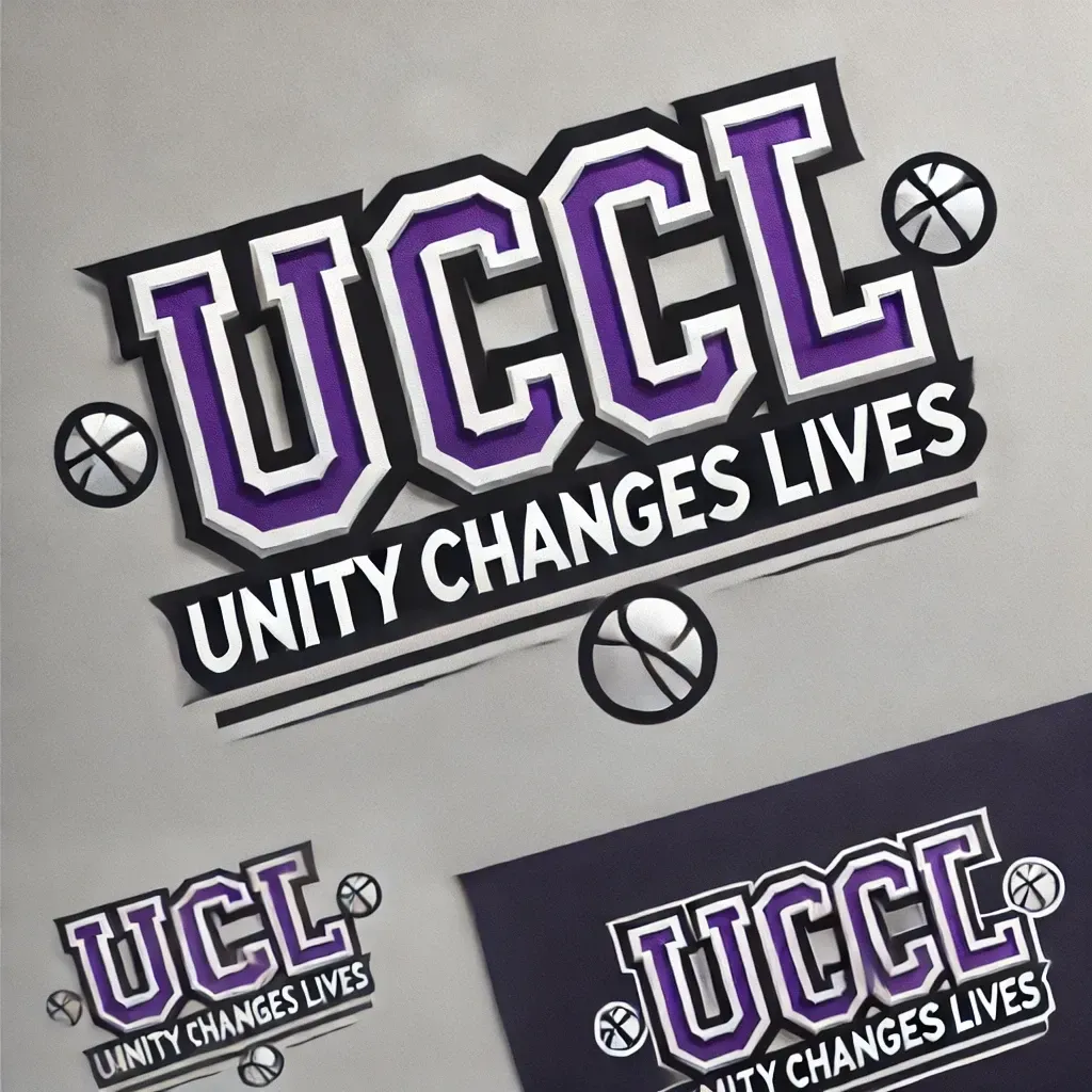 UCCl logo with purple text on a white outline,
