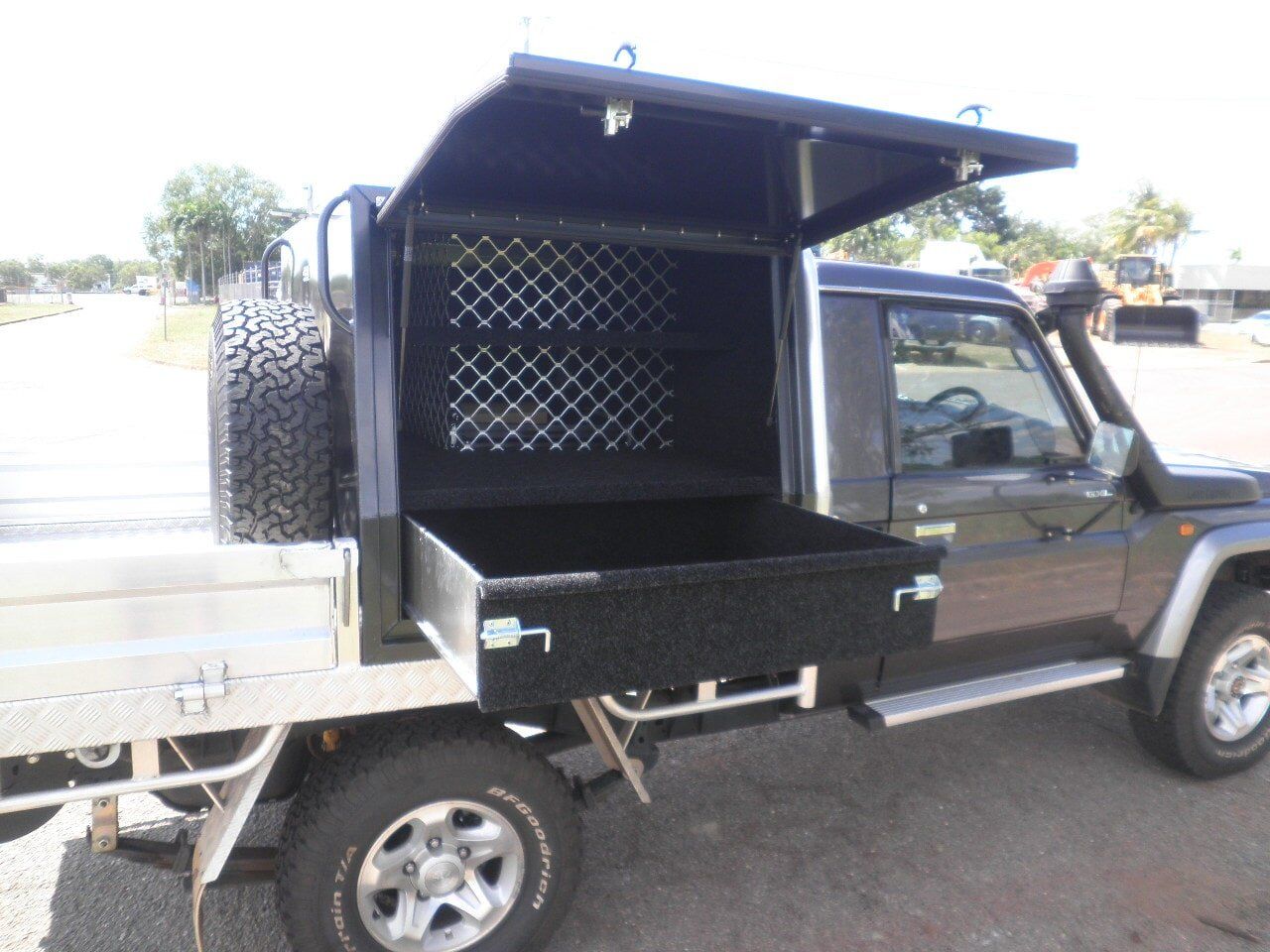 Hilux full cage — Allycraft Modifications Aluminum Welding Fabrication Canopy in Winellie, NT