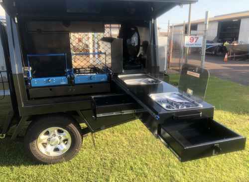 Dual cab cruiser with drawer — Allycraft Modifications Aluminum Welding Fabrication Canopy in Winellie, NT
