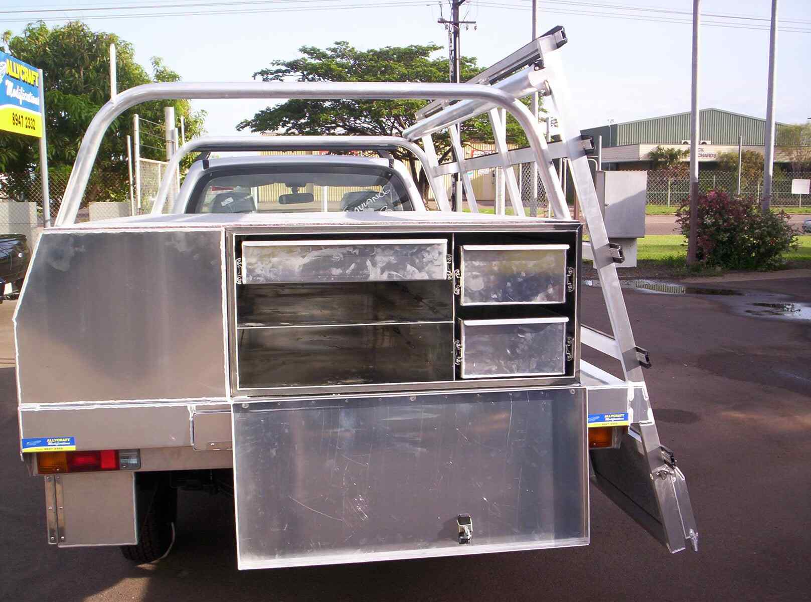 Custom Fitout — Allycraft Modifications Aluminum Welding Fabrication Canopy in Winellie, NT
