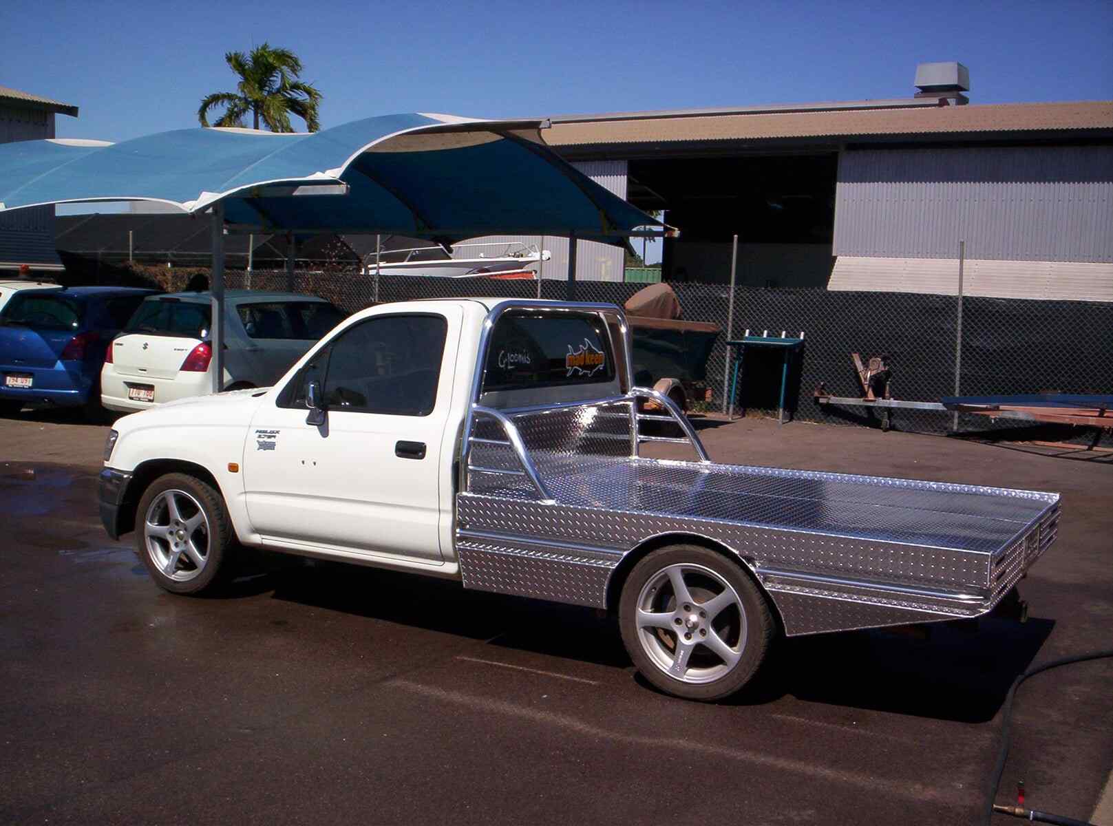 triton Custom tray  — Allycraft Modifications Aluminum Welding Fabrication Canopy in Winellie, NT
