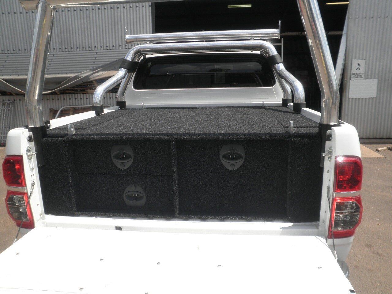 Hilux rear — Allycraft Modifications Aluminum Welding Fabrication Canopy in Winellie, NT